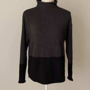 Tahari sweater, gray/black colorblock, sz XS, good condition
